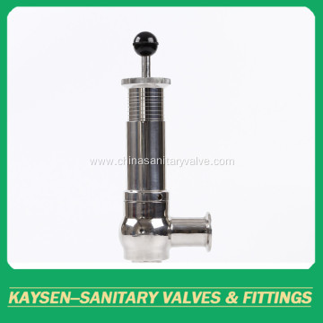 Sanitary pneumatic pressure relieves safety valves